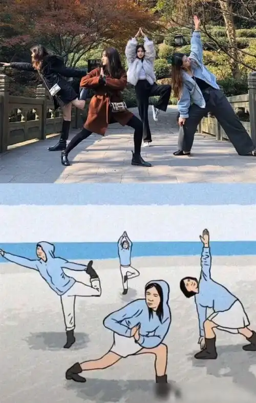 推荐:全网最野的"闺蜜拍照姿势",搞笑又独特,小仙女快来get同款吧!