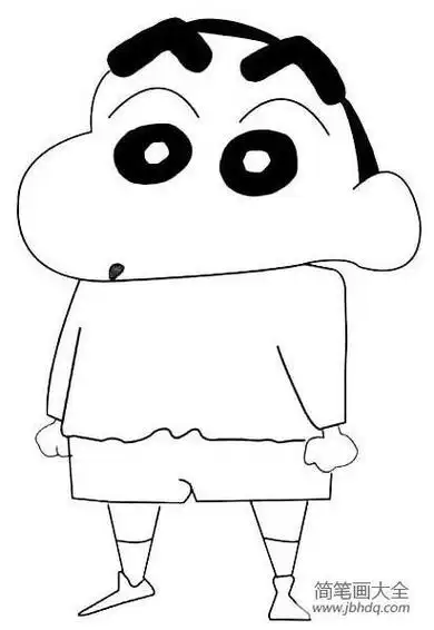 卡通简笔画教程蜡笔小新简笔画教程动漫人物简笔画大全蜡笔小新怎么画