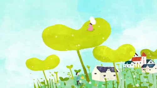 春天唯美卡通插画壁纸