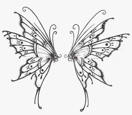 植树节清新手绘春日花朵两只蝴蝶