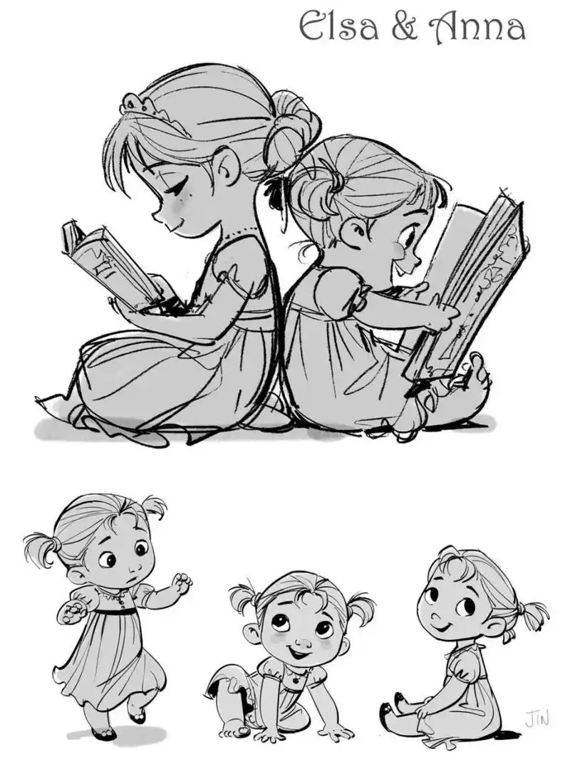 手绘素材分享|迪士尼手稿还不赶紧临摹!