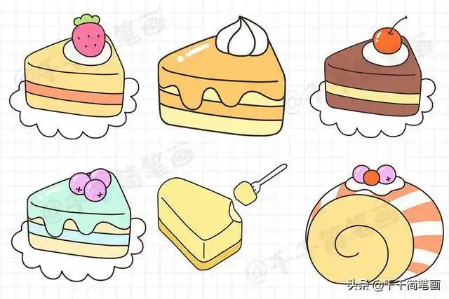 手帐甜品简笔画