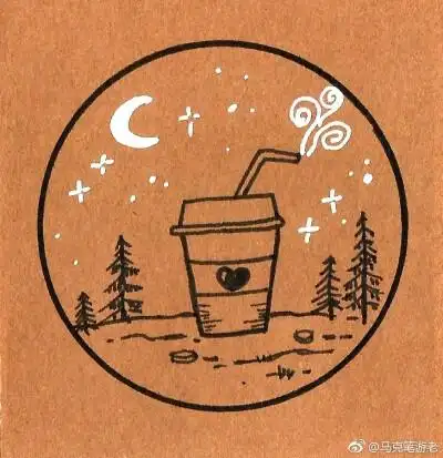 圆形黑白艺术画