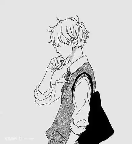 动漫男生侧身简笔画