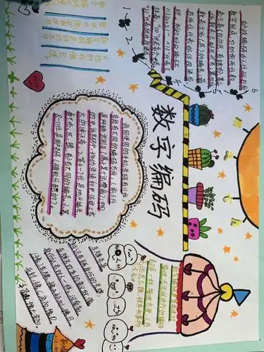 丰富多彩的校园活动———安阳市翰林小学三年级数字编码手抄报作品