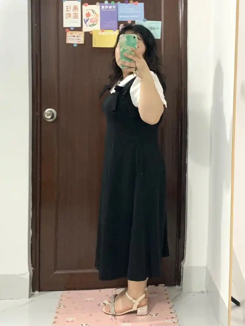 150cm 130斤 救命98 这件91也太显瘦了叭6015 两边蝴蝶结96