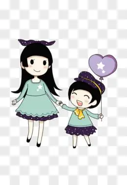 可爱卡通姐妹