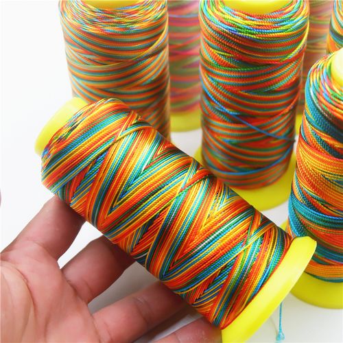 编织彩色股线锦纶绳编手链绳子五彩diy手工线