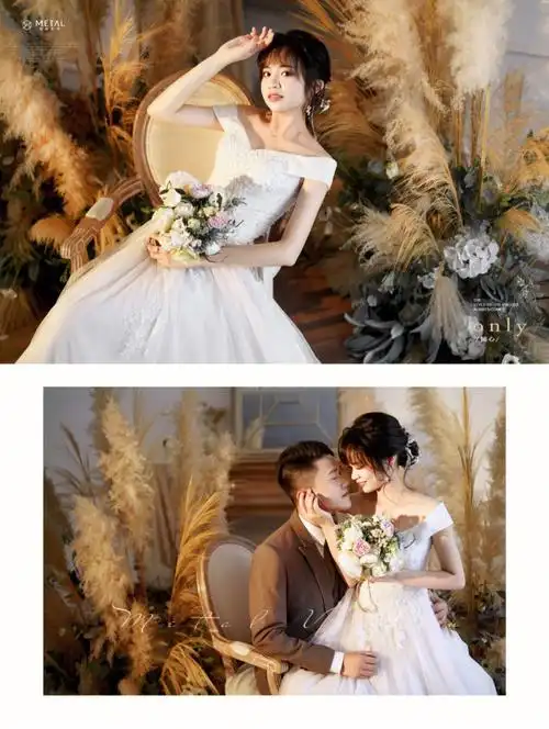 分享一组温馨风格的室内婚纱照