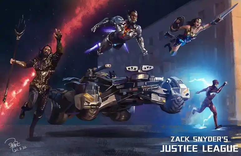 扎克施耐德·正义联盟·同人剧照~|插画|游戏原画|陈英俊stan_临摹