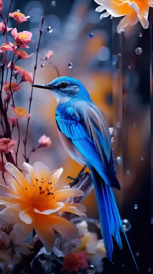 请您欣赏:骄傲而美丽的蓝色#天堂鸟!#鸟语花香人间仙境 #唯 - 抖音