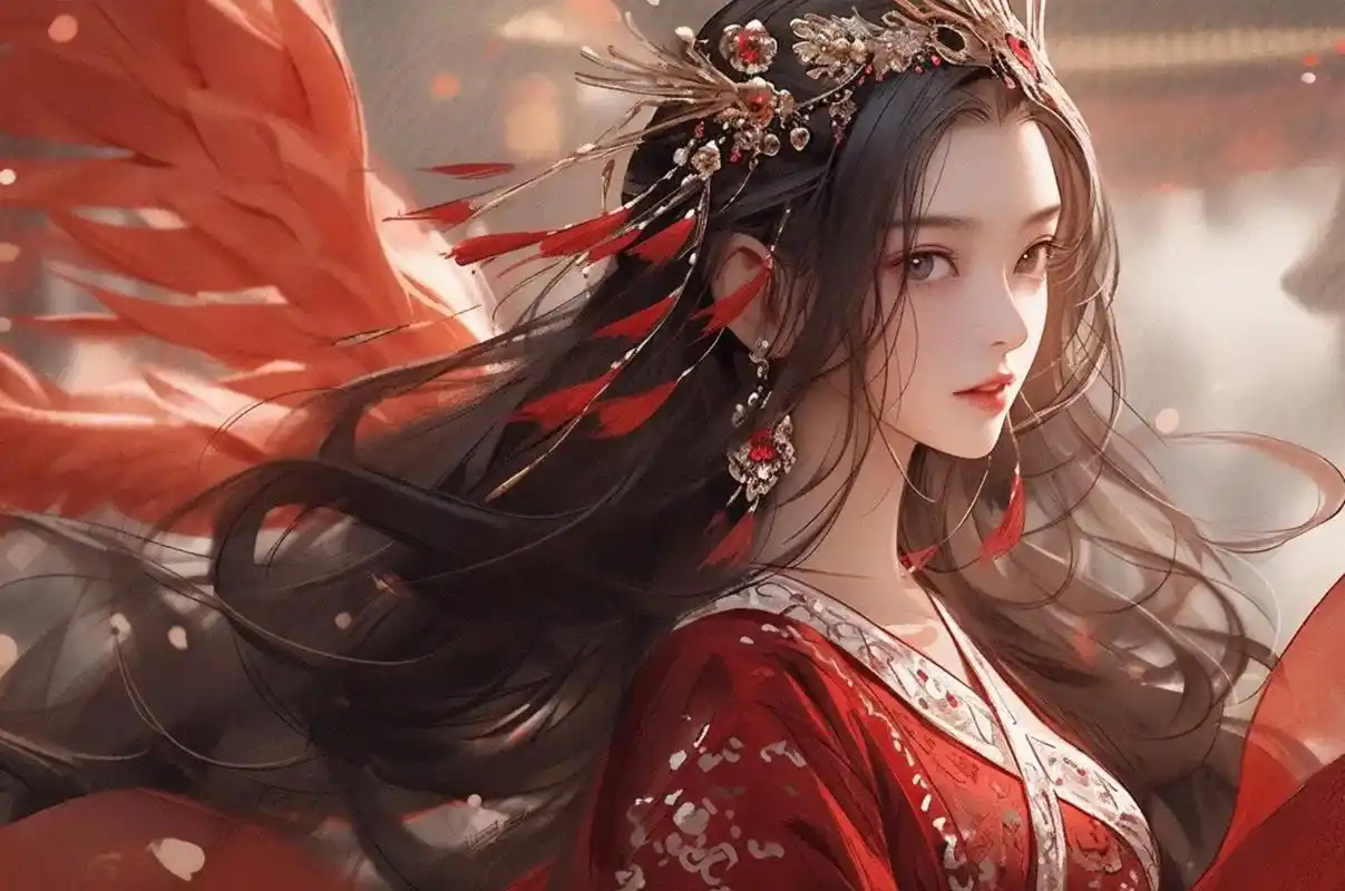 古风,一袭红衣尽风华