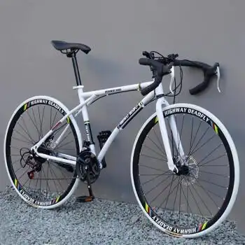 娂奾 死飞自行车公路死飞自行车公路自行车赛车变速活飞弯把超快竞速