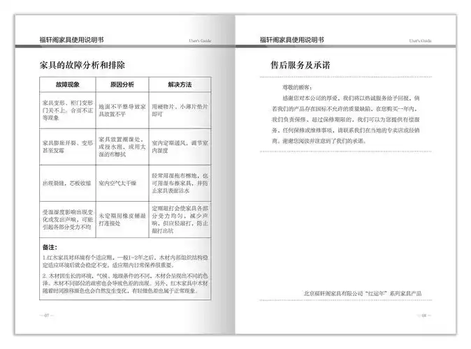 福轩阁家具使用说明书设计丨吉米哥