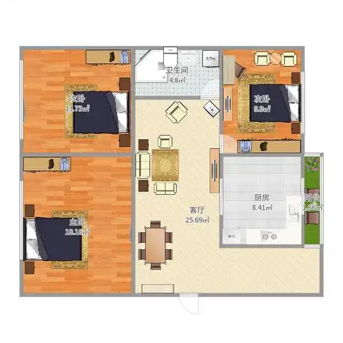 00㎡户型图户型图大全,装修户型图,户型图分析,户型图设计方案