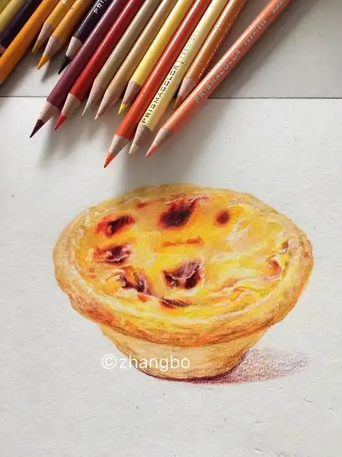 一组彩铅美食作品