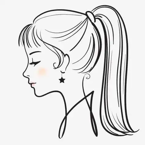 女孩走路侧脸简笔画 第5页