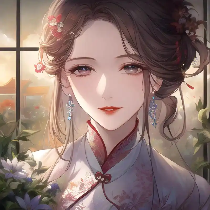 荷花开枝头,你开在心头98#二次元原创 #古风 #优质头像 #动漫