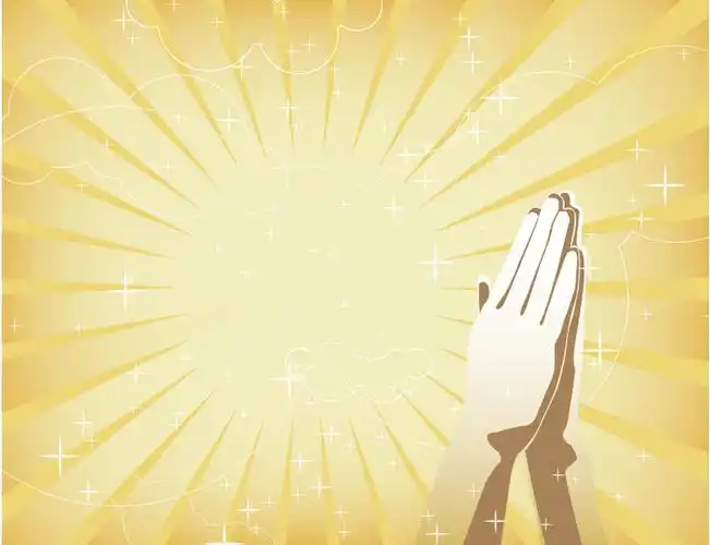 双手合十矢量素材