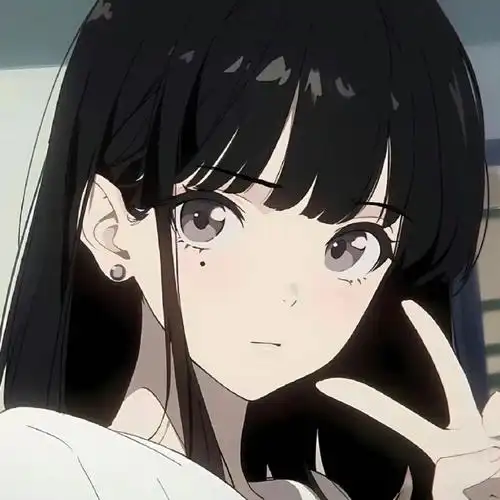 黑白动漫女头    #女生头像