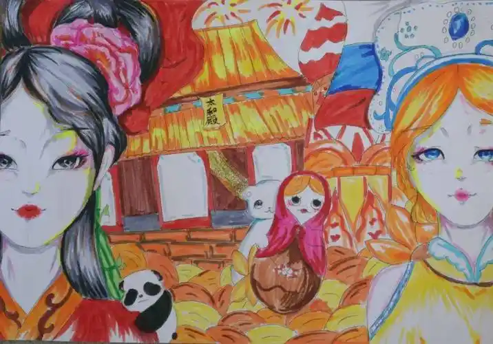 迎接建团百年携手共绘中俄情青少年国际绘画展三等奖作品展示