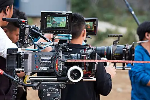 电影摄制组拍摄现场