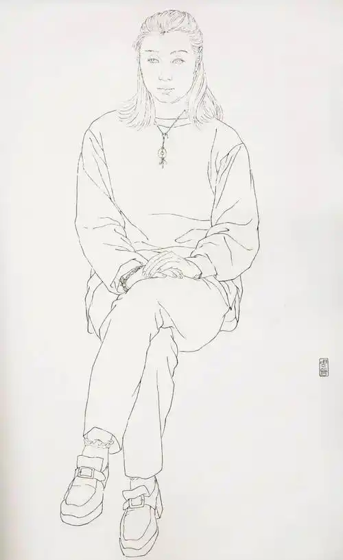 怎样画中国画人物线描?_艺术