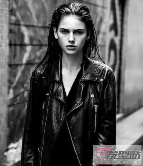 女生长发帅气发型背头造型气场全开