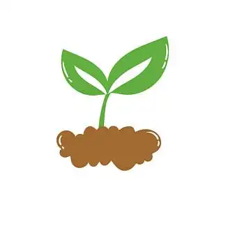 一棵手绘的小绿芽红色心电图简约时尚飞船火箭航空设备卡通图标元素小