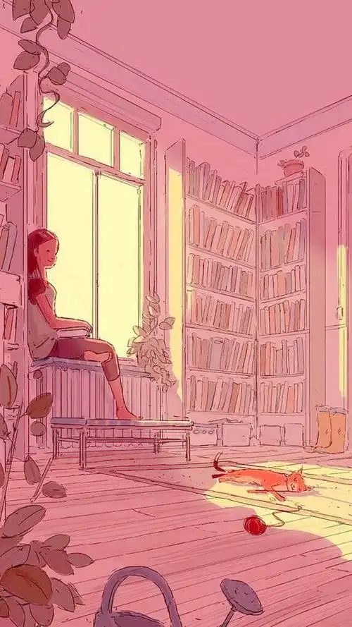 手绘美女插画唯美高清手机壁纸