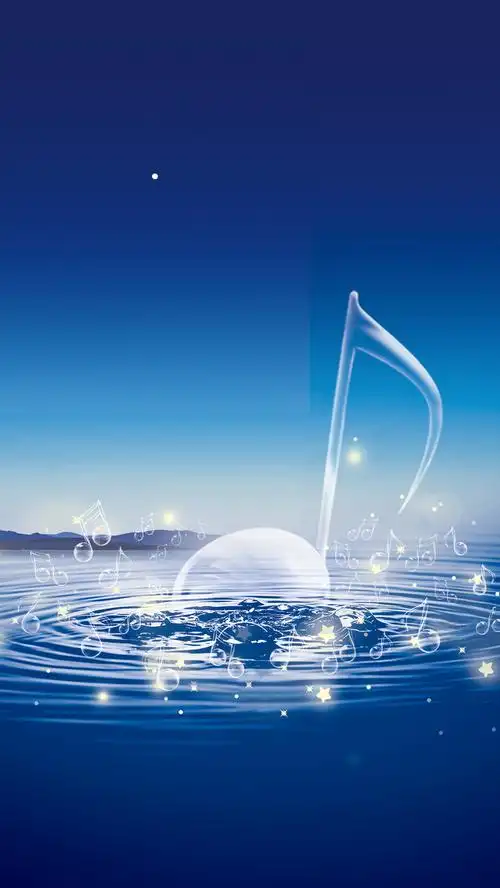 蓝色音乐符号psd分层h5背景免抠素材免费下载_觅元素51yuansu.com