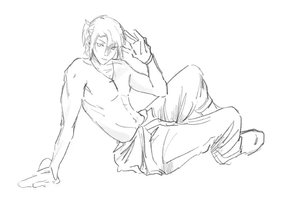 肌肉男好好好#procreate绘画 #绘画 #速写60天挑 - 抖音