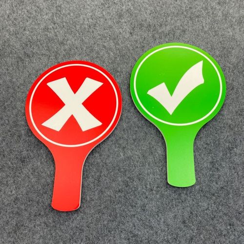 √×通过淘汰对号错号手举牌kt板定制yesno教学道具abcd手持牌子