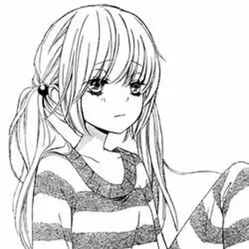 简笔画女孩头像素描