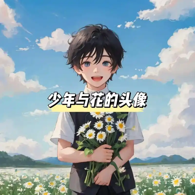 少年与花都很浪漫 #治愈系头像 #男头 #优质头像 #男生头 - 抖音