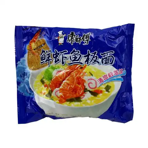 货品编号: 6920734707997 名称: 鲜虾鱼板面 品牌: 康师傅 口味: 鲜虾