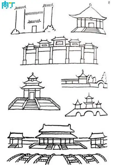昆明代表性建筑简笔画