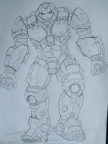 反浩克装甲受伤简笔画