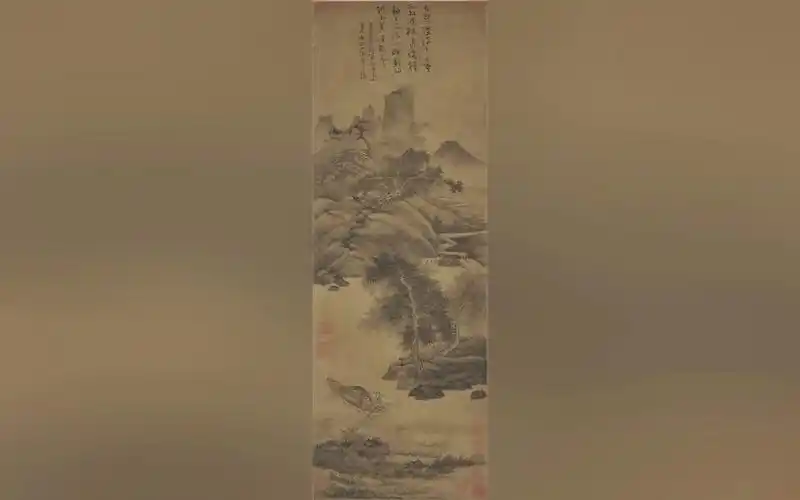 元 吴镇 渔父图 高清国画赏析 元四家 传统水墨山水画欣赏