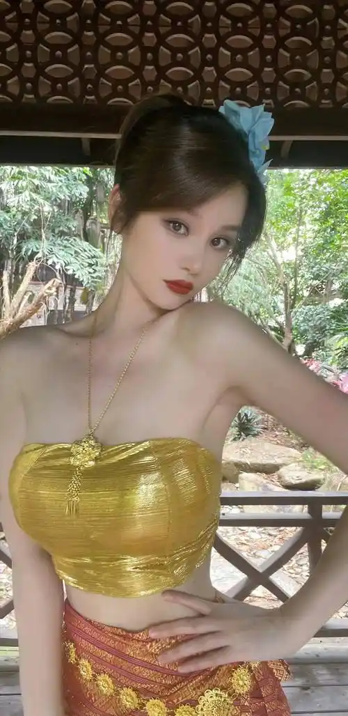 邱意浓晒云南写真,身穿艳丽清凉的少数民族服装真好看_王晶_身材_特点