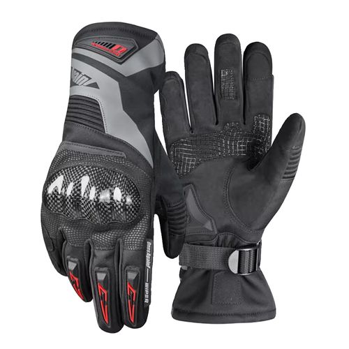 onesagain冬季摩托车手套保暖加绒碳纤维机车骑行手套触屏防水男