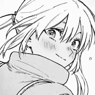 动漫女生头像高清黑白图片