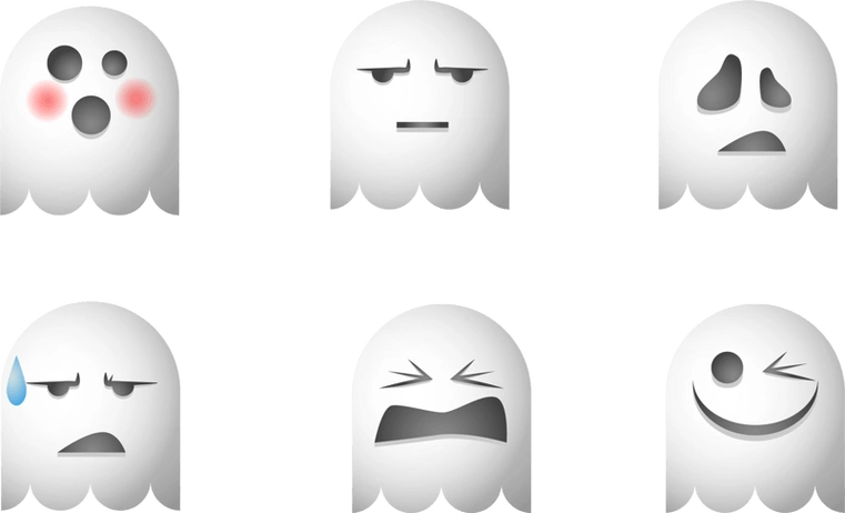 幽灵_漂浮小鬼表情包png素材-90设计
