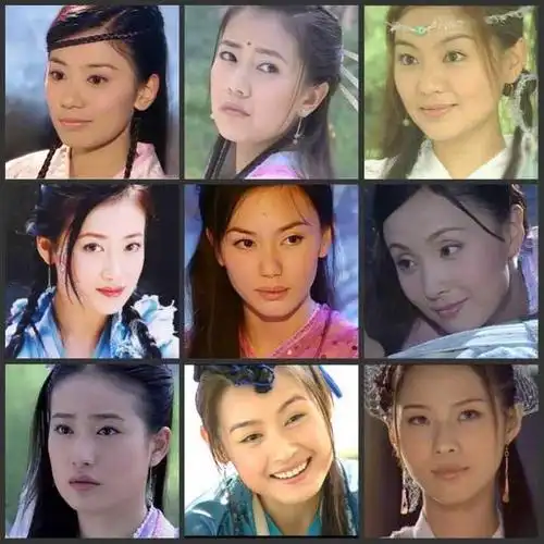 四位演过"赵敏"的女星, 只有第四个在演赵敏, 其余的都是在模仿