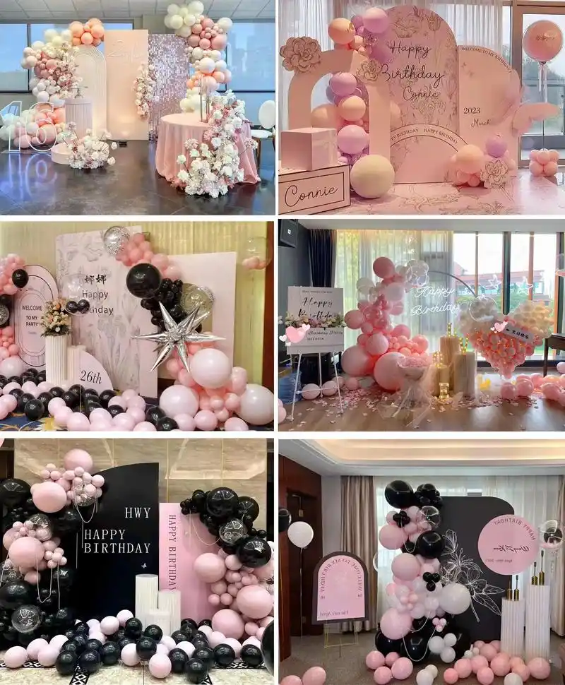 女孩包间生日布置款式合集.