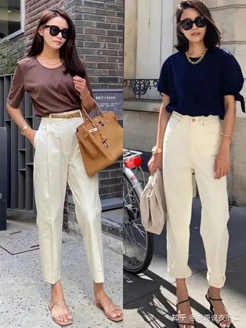这才是教科书级别的白裤子搭配优雅又高级轻松穿出好气质