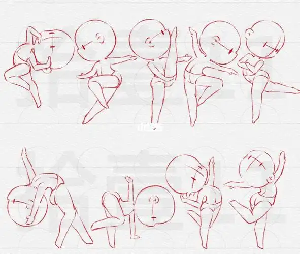 16615366159张复杂姿势|全身速写|人体动态图