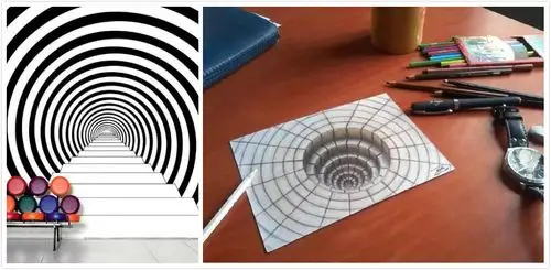 明明是一张平面的纸张,我们却看见深度,广度的延伸.