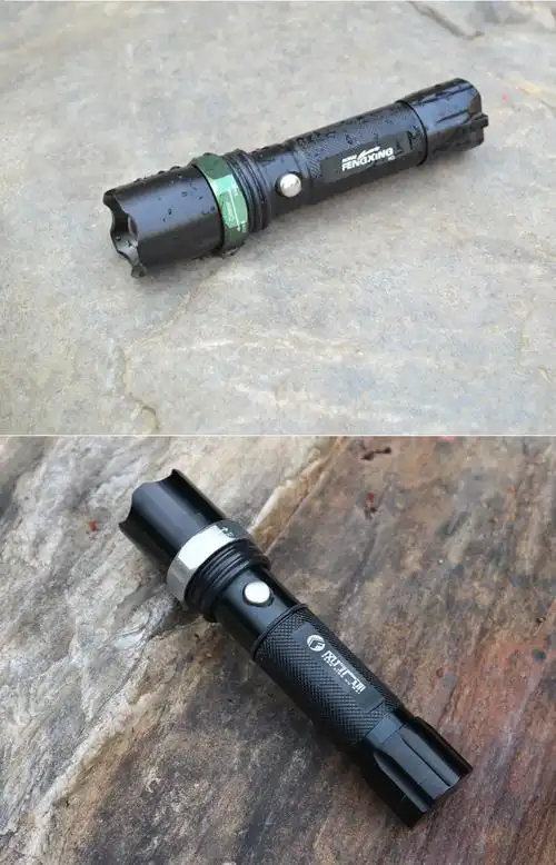 xpe t6 led强光手电筒 机械旋转变焦18650可充电特警远射一件代发