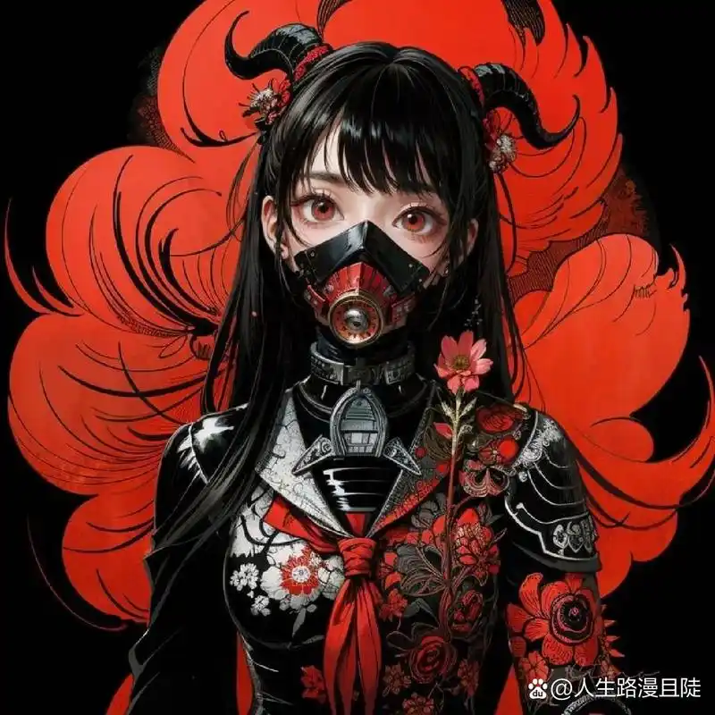 原创头像|带着防毒面具的少女|79末日风格